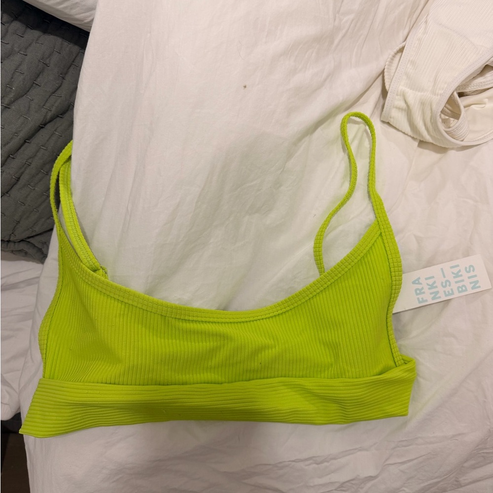 Lime Green Ribbed Frankie’s bikinis